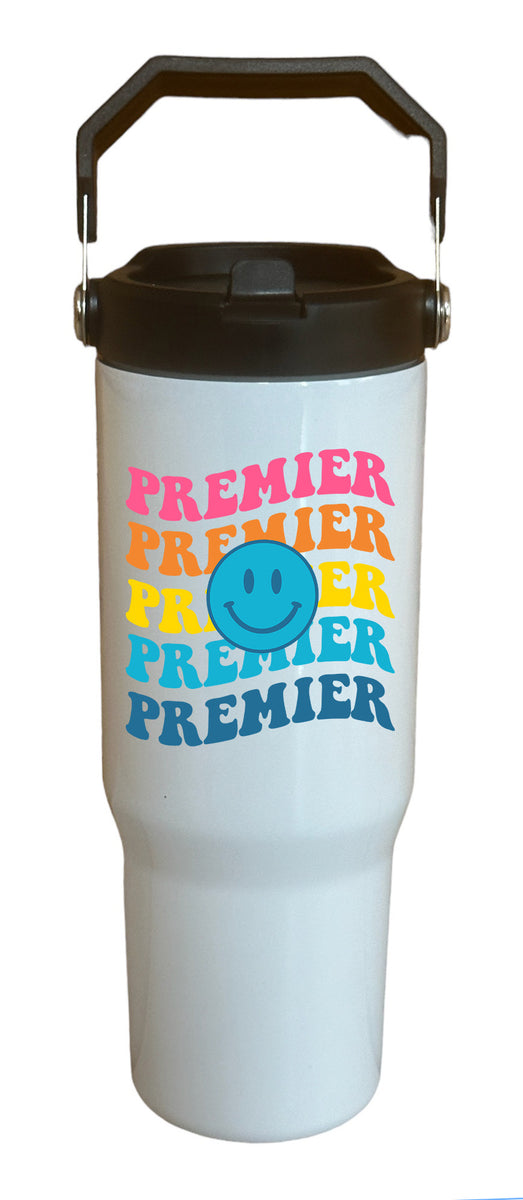 Pink Smiley Face 30 oz Tumbler