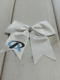 Premier Athletics logo designed white bow