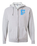 Ash Color Zip Up Hoodie