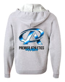 Ash Color Zip Up Hoodie