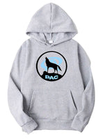Wolf  PAC Howling at the moon Premier athletics logo Gray Hoodie