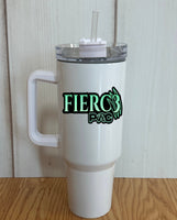 Fierc3 PAC 2023-24 40 oz. White Tumbler with handle