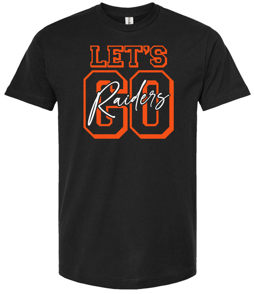 Lets Go Raiders Black Short Sleeve