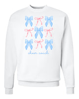 Multi Bow Cheer Coach Crewneck Sweatshirt