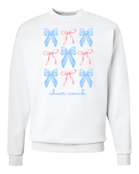 Multi Bow Cheer Coach Crewneck Sweatshirt