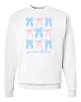 Multi Bow Premier Athletics White Crewneck Sweatshirt