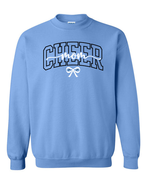 Cheer Mom  Carolina Blue Crewneck Sweatshirt