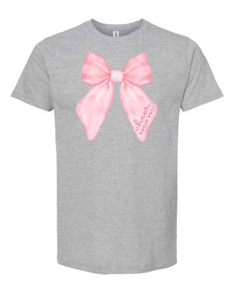 Pink Bow Cheer Mom HG T-Shirt