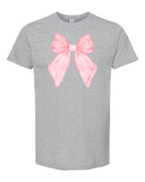 Pink Bow Coach  Heather Gray T-Shirt