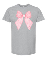 Pink Bow Premier Heather Gray T-Shirt