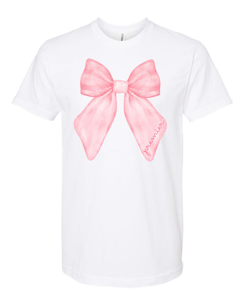 Pink Bow Premier White T-Shirt