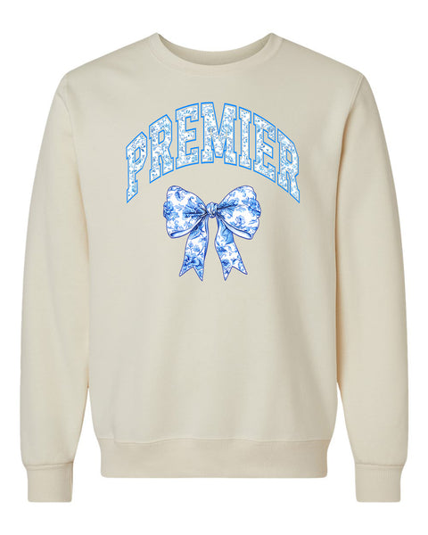 Premier Bow Sweet Cream Heather Crewneck Sweatshirt