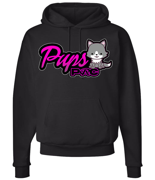 Pups PAC Black Hooded Sweatshirt