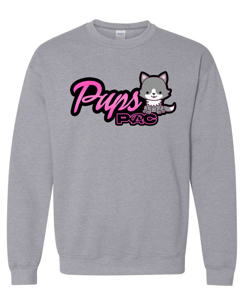 Pups  Sport Gray Crewneck Sweatshirt