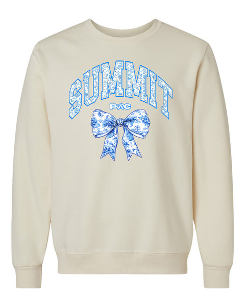 Summit Bow Sweet Cream Heather Crewneck Sweatshirt
