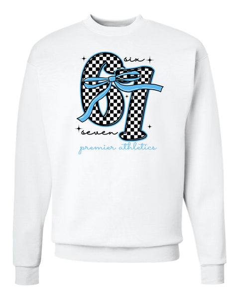 Premier Athletics Six-Seven White Crewneck Sweatshirt