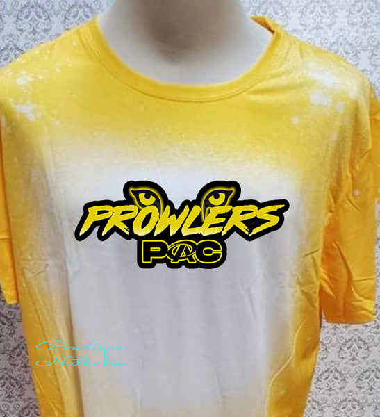 Prowlers 2023-24 PAC Yellow  bleached  designed T-shirt