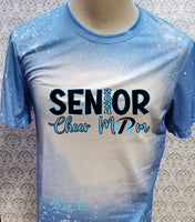 2024 Senior  cheer mom Premier Athletics Logo bleached  designed T-shirt