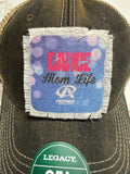 Dance Mom PA logo frayed patch on a charcoal legacy hat