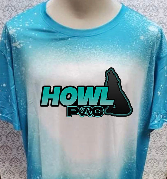 Howl 2023-24 PAC Teal  bleached  designed T-shirt