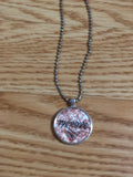 THRIVE designed round silver necklace and silver pendant