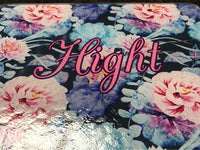 Beautiful Medium 8x10 rectangular cutting board with a beautiful flower background and a name of your choice.