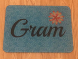 Beautiful Medium 8x10 rectangular cutting board with a beautiful blue background