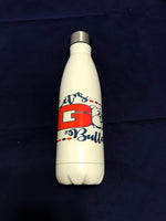 Let's Go Bulldog design soda water bottle