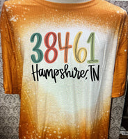 Multi Colored TN 38461 Hampshire TN designed Orange bleached designed T-shirt