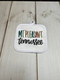 Mt Pleasant , Tennessee multi colored lettering designed Pot Holder