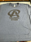 Premier Athletics black Logo with Columbia Storm black lettering designed T-shirt