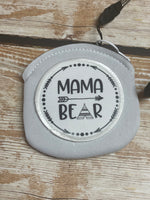 Mama Bear designed  patch  Coin purse with Lanyard