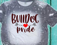 Bulldogs Pride designed Gray bleached  designed T-shirt