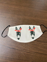 Double Mule design Face Cover with pouch for filter