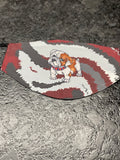 Multi gray and maroon colored Ecliptic designed with bulldog logo  Face Cover