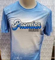 Premier  Columbia Carolina Blue bleached  designed T-shirt