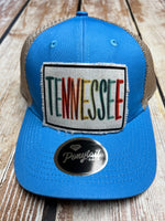 Tennessee  designed patch on ponytail style hat