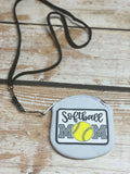 Softball mom designed  patch  Coin purse with Lanyard
