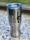 Patriot Flag with Green stripe  20oz stainless Steel Pilsner