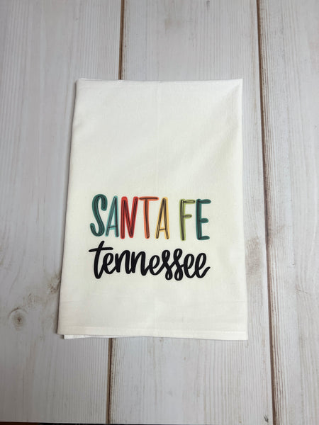 Multi Color Santa Fe Tennessee design kitchen towel