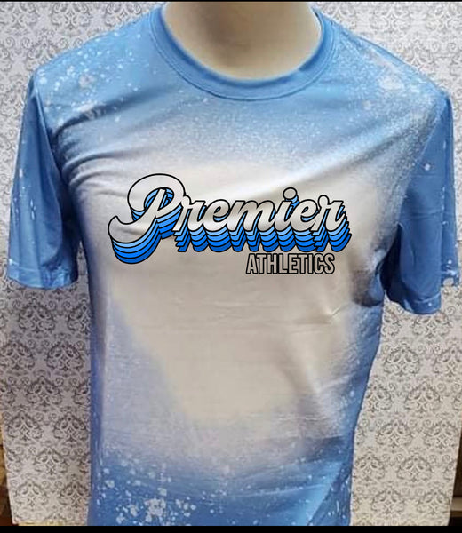 Premier Athletics Carolina Blue bleached  designed T-shirt