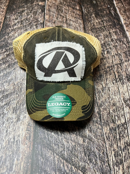 Premier logo frayed patch camouflage hat