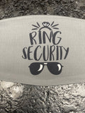 Ring security design with glasses design with gray background Face Cover