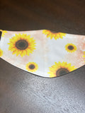 Cream background & Yellow sunflower Face Cover