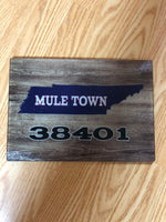 Mule Town Tennessee 38401  Cutting Board.