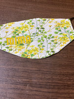 Personalized Yellow flowers and branches Flower Face Cover