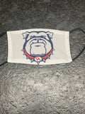 CA Bulldog with a gray background Face Cover