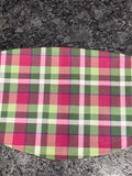 Red, Green  and multi colored small checkered design Face Cover