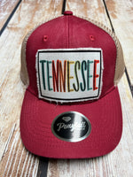 Tennessee  designed patch on ponytail style hat