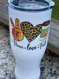 Peace Love Fall design 20 oz. Pilsner